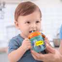 2 x Baby Bottle Labels for Daycare, Self-Laminating, Waterproof Write-On Name Labels, Assorted Sizes & Colors, Pack of 64 (Animal Friends)