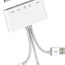 SD Card Reader for Iphone 17 16 15 14 Pro Max USB C Lightning Adapter (5in3) Digital Camera Micro SD Memory Stick Accessories Hub Dual Plug Dongle TF Slot for Apple Charger Adaptor Macbook PC for Ipad