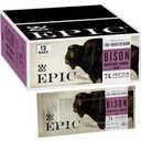 EPIC Bison Uncured Bacon and Cranberry Bars, Grass-Fed, Protein Bar, 12 Ct, 15.6 oz, Best By: 22 JAN 27
