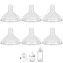 Silicone Nipple for Philips Avent Natural Baby Bottles and Natural Trainer Sippy Cup, Fast Flow (Flow 4), 3m+, 6 Count