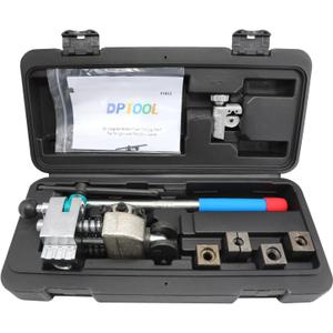 DPTOOL Brake Line Flaring Tool Kit, 45 Degree Single, Double and Bubble Flares, Brake Line and Tubing Flaring Tool for 3/16", 1/4", 5/16", 3/8" and 4.75mm Tubing, Brake Flare Tool for Steel Metal Tube