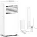 ZAFRO 8,000 BTU Portable Air Conditioners, 4 Modes Portable AC Unit with Fast Cooling/Energy Efficient/Remote/24Hrs Timer for Bedroom/Dorms/Indoor Rooms, White