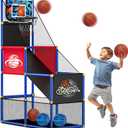 Adjustable Basketball Hoop for Kids Toddler Ages 3-8, SideMount & TopMount, Indoor Outdoor Carnival Games Competitions, Gift Boys & Girls Beg for, Rain or Shine, The Game Never Stops
