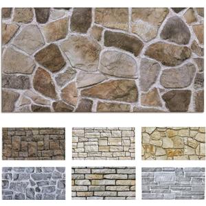 Commomy Faux Stone Peel and Stick 3D Wall Panels 10 Pcs 11.8" x 11.8", 22.8 x 11.8 in