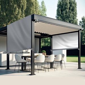Universal Pergola Replacement Canopy Outdoor Canopy Shade Cover Waterproof Shade Top Cover for Outdoor Patio Porch Backyard (17 x 6.8 ft,Gray)