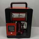 5 Ton Portable Hydraulic Heat Press Machine 2.3 x 4.7 Inch Dual Heating Plate, red/black