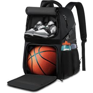Lointet Basketball Bag Backpack with Ball Holder Shoes Compartment, Large Basketball Accessories Sports Bag