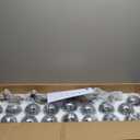 CROSSIO 16 Lights Mid Century Modern Chandelier Black Linear Chandelier Light Fixtures Glass Globe Sputnik Pendant Light for Dining Room Kitchen Island (Black, Smoke Gray Lampshade)