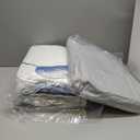 WRENSONGE King Size Comforter Set, 7 Pieces 7 Pieces Blue Tropical Leaves Soft Bedding Sets, Coastal Bed in a Bag, Botanical Printed Comforter with Sheets for All Season (King(102"X90"), Blue White Flower)