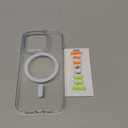 TORRAS Magnetic Shockproof for iPhone 15 Pro Case, [Military-Grade Drop Tested][Compatible with MagSafe] Clear Hard PC Back with Silicone Slim Protective Cover Anti-Fingerprint, Clear