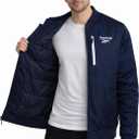Reebok Mens Insulated Bomber Jacket for Golf, Gym & Hiking (Blue, M)