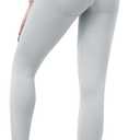 Women's High Waist Fitness Leggings Quick Drying Yoga Pants Solid Training Running Athletic Workout Pants (Gray, S)