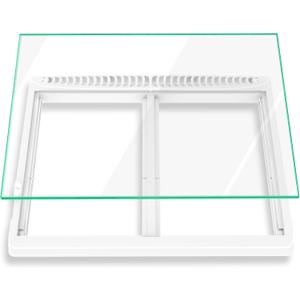 UPGRADED 240364793 Refrigerator Crisper Drawer Cover Frame with 240350608 Crisper Glass Replacement Compatible with Frigidaire Crisper Drawer Replacement 253.65802508 Fridge Crisper Pan Drawer Cover