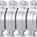 uxcell Rubber Cushion Strut Clamp 4Pcs 1-1/2" Cushioned Clamp Strut Rigid Steel Pipe Clamp for Mounting PEX Pipe Tubing to Strut Channels Use
