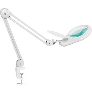 Neatfi Elite XL HD Super LED Magnifying Lamp with Clamp  7 Glass Lens, 5-Diopter, 6500K Daylight | Glare-Free, Adjustable Arm | Reading, Sewing & Crafting (7 Inch Lens, White)