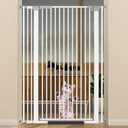 ZOUTEX 51.18" Extra Tall Cat Gate for Doorway, 30.5"-40" Auto Close Pet Gate Include 2.75" and 5.5" Extension Kits, No Drilling Pressure Mount Kit, Suitable for Doorways or Kitchen, New White