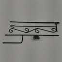Anley Garden Flags Wall Scroll Hanger - Wrought Iron Horizontal Garden Flag Holder - Weather Resistant & Easy Mounting - Curve Design & Black Matte Coating - H4 x W15