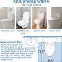 Vaunn Medical Adjustable Toilet Safety Rail for Seniors, Foldable Toilet Safety Frame for Elderly Adults, Bathroom Grab Bar Handle, Toilet Handle for Elderly & Disabled, Free-Standing (Gray)