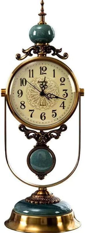 Vintage Fireplace Mantel Clock - Silent Decorative Clock with Antique Pendulum | Battery Powered | Perfect for Living Room/Bedroom/Office/Fireplace Decor (6"15")