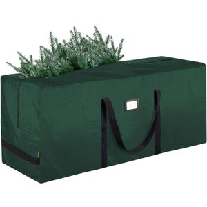 BALEINE 7.5 ft Extra Large Christmas Tree Storage Bag With Reinforced Handles and Dual Zippers for Wide Opening (Green)