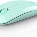 RAPIQUE R306 Wireless Mouse, Green, Bluetooth, USB, 480 hours battery life, 1600 DPI, Compatible with Windows, MacOS, Chromebook, Surface Pro, Laptops, PCs, and Computers