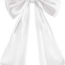 Large Bow Decor for Room, Large White Bow Birthday Party Backdrop, Wall and Door Decorations for Birthday, Wedding, Bridal Shower, Coquette Theme (White)