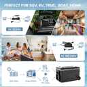 COWSAR 12 Volt Refrigerator, 68 QT Electric Cooler with Wheels -4℉~68℉