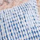 Aeckself Boho Chenille Tufted Pillow Cover 20x20 Inch, Decorative Square Throw Pillow Cover Neutral Pillowcase for Couch Bedroom Living Room, Blue White
