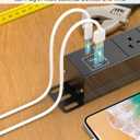 8 Outlet Heavy Duty Power Strip with USB PD 20W, BTU Surge Protector 6FT Cord Long Power Strip with USB A & USB C, Wide Spaced and Wall Mount Metal Powerstrip for Home Office Garage Workshop