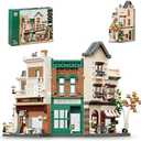 QLT Book Nook Building Set with LED, Modular Building Block Sets Compatible with LegoIdeas Modular Building Sets (1194 Pcs), Bookend Adult Building Set for Adults and Kids