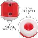 NUOBESTY Knitting Counter Row Counters for Knitting and Crocheting Sewing Tools Essential Crochet Accessory Stitch Lock 20pcs (2.5x1.5cm, Red)