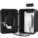 Wall-Mounted 1.2mm Cold Rolled Steel Electric Vehicle Charging Protection Box for Tesla, Waterproof Indoor/Outdoor Enclosure with Lock | Seamless One-Piece Design (Black)