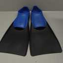 Sporti Adult-Kids Swim Fins for Pool Lap Swimming - Long Floating Fins for Swimming & Snorkeling - Swim Flippers for Training (M 9-10 / W 10-11, Black-Blue)