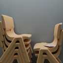 Flash Furniture Whitney 6 Pack Natural Plastic Stackable School Chair with 10.5" Seat Height