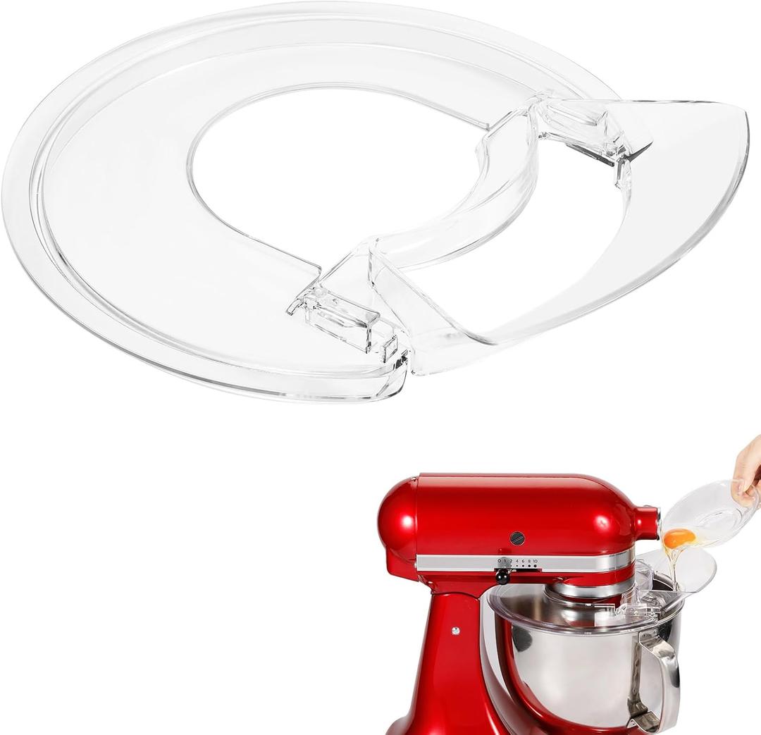 Pouring Shield for KitchenAid 4.5-5 Quart Tilt-Head Stand Mixer, Splash Guard with Removable Pouring Chute, Mixer Accessories and Attachments