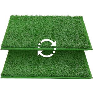 LOOBANI Dog Grass Pee Pads, Artificial Dog Grass Pads for Potty Tray, Fake Grass for Dogs to Pee On, Outdoor Indoor Pee Grass for Dog Potty(18.1*23.1 inch)