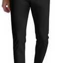 GINGTTO Mens Dress Pants Slim Fit Stretch Formal Pants for Men (28W x 28L, Black (Take One Size Down))