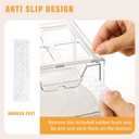 Stebopum 6 Pack Stackable Makeup Organizer, 4.4'' Tall Acrylic Bathroom Makeup Organizer and Storage Drawer with Pull-out Handle, Clear Plastic Storage Bins for Vanity,Pantry,Desk,Undersink,Kitchen