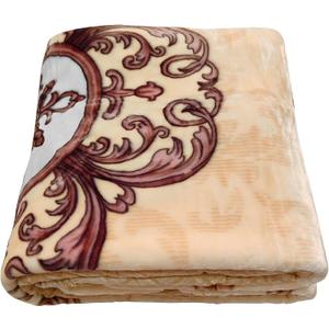 Korean Mink Blanket 55"x75", Silky Soft and Warm - 2 Ply Reversible Raschel Bed Blanket for Single Bed.150x200cm-2.5kg. (Beige Cloud Blanket)