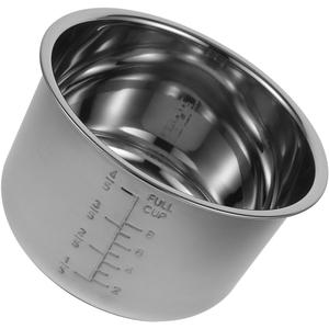 ABOOFAN Stainless Steel Rice Cooker Inner Pot Replacement 5L Thickened Cooking Pot with Measurement Scale Multi-Use Rice Cooker Liner for Electric Cookers and Kitchen Accessories (24.00X24.00X13.90CM)