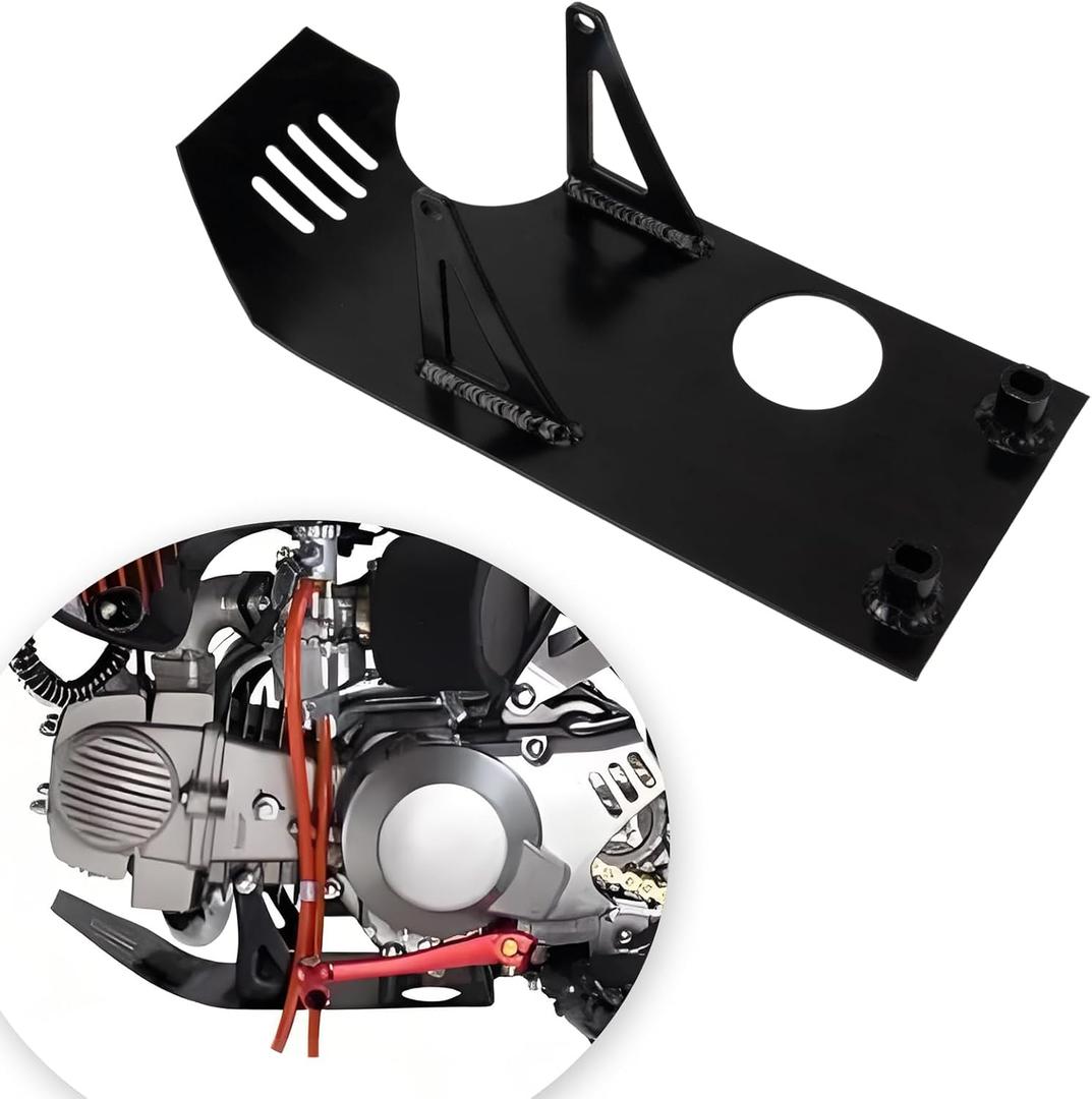 Engine Skid Plate, PSLER Electric Bicycle Skid Plate for Motorcycle Block 50-CRF50 XR50 XR70 SSR 125 YX Coolster Engine 125cc 110cc 140cc 50cc 70cc 90cc Pit Dirt Bike, Black