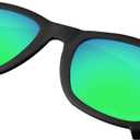 Polarized Clips for Ray-Ban Meta Wayfarer RW4008 (Size M 53-22), Protect Your Eyes for Men & Women - Black Frame - Green (Gray)