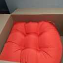 Indoor/Outdoor Wicker Chair Cushions Set of 2 Waterproof Rocking Chair Cushion Pad,2 Pieces 18.5in*18.5in Round Corner Patio Chair Cushion Red