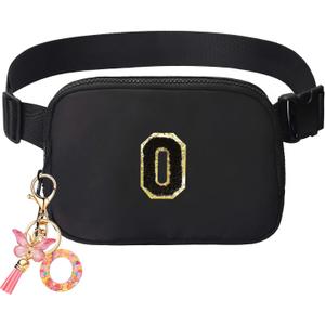 Fanny Pack Crossbody Bag Belt Bag，Graduation Gifts for Teen Girls Kids - Birthday Gifts for Girls,Friendship Gifts for Women,Friend Birthday Gifts, Cute Trendy Stuff.(Black-O)