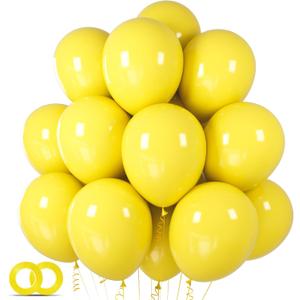 Yellow Balloon 12 inch 100 Pack Latex Party Balloons Round Helium Yellow Balloons for Birthday Sunflower Party Decorations