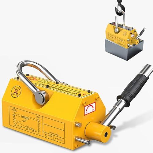 660 lb/300kg Magnetic Lifter, Permanent Magnetic Lifter with Release, for Lifting Plate Steel, Board, Used in Shop Crane, Hoist, Board