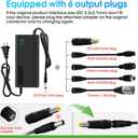 29.4V 3A/5A Charger with 6-in-1 Plug for 36V Lithium Battery Such as Car Truck Lawn Mower Boat Marine Batteries (29.4V5A)