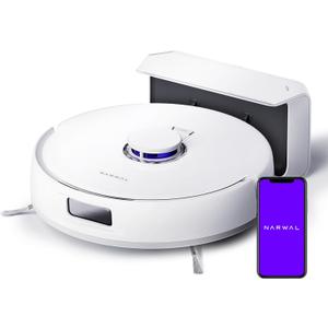 NARWAL Freo X Plus Robot Vacuum and Mop, 7-Week Dust Storage, 7800Pa Suction, Zero Tangles, Tri-Laser Obstacle Avoidance, LiDAR Navigation, Self Vacuum Cleaner for Pet Hair, Hard Floor, Carpet