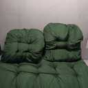 Wicker Chair Cushions, Waterproof Outdoor Loveseat Cushions for Patio Furniture, 3 Pieces Wicker Furniture Cushions, 1 Loveseat and 2 U-Shaped Cushions, Green
