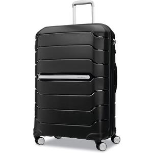 Samsonite Freeform 28-Inch Large Luggage with Dual 360° Spinner Wheels - Checked Suitcase - TSA Lock, Airline-Approved - Lightweight Durable Polypropylene Expandable Hardshell - Black